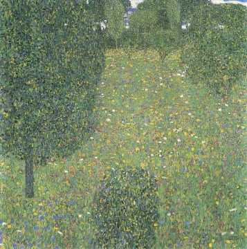 ギュスターヴ・クリムト Painting - 花の草原の庭園 グスタフ クリムト